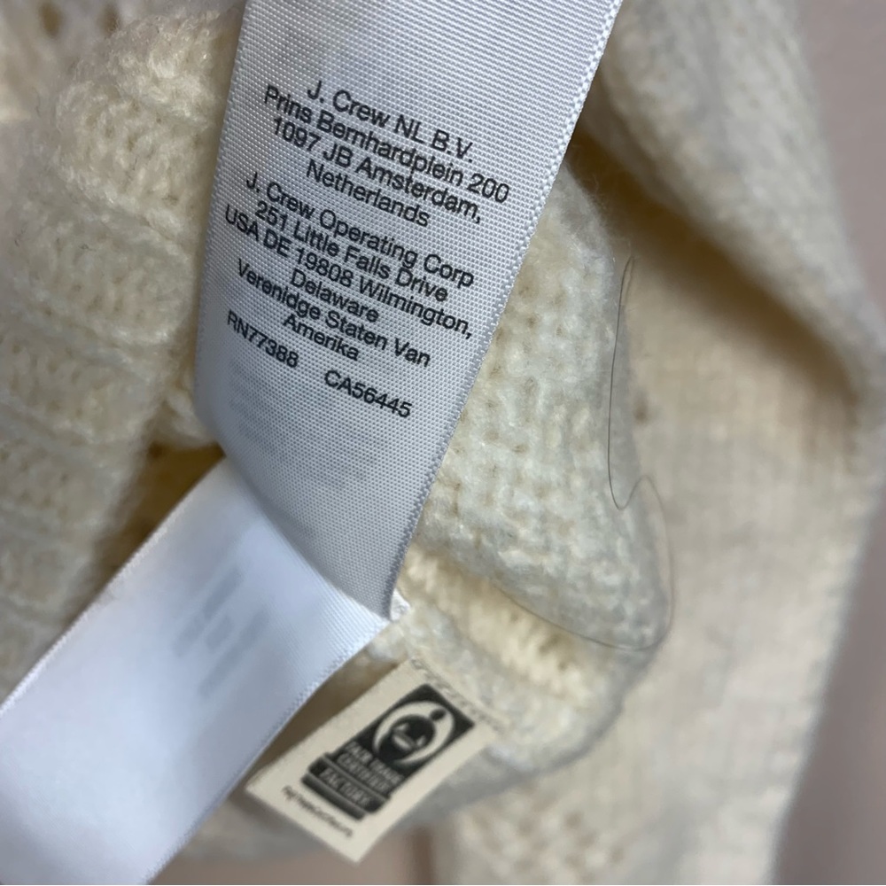 Madewell Diamond Stitch Crewneck Wool Blend Sweater - Picture 9 of 13